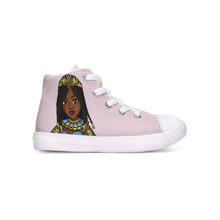 Cleopatra Pink Kids Hightop Canvas Shoe - Nefertiti's Palace