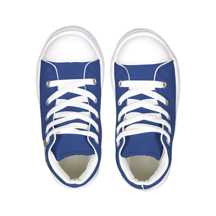 Tut Blue Kids Hightop Canvas Shoe - Nefertiti's Palace